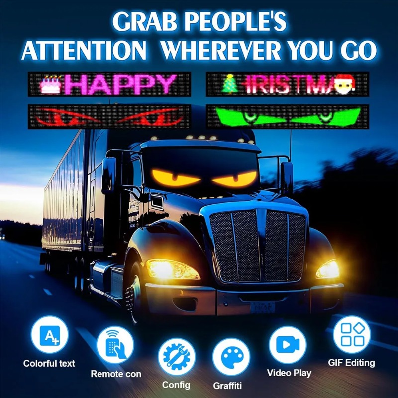 Car Led Light - LED Matrix Pixel Panel LED Sign