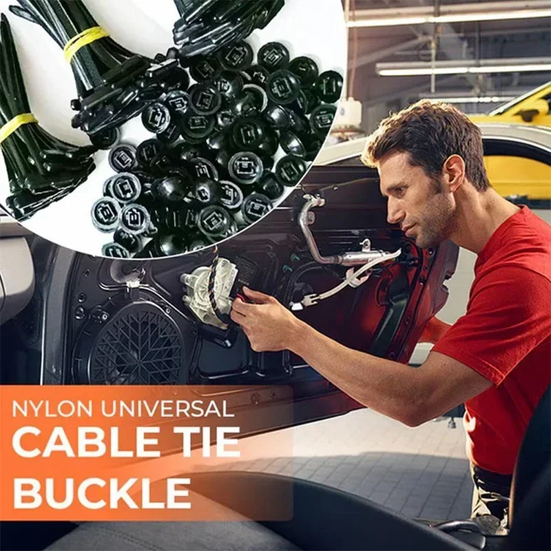 5-200pcs Nylon Cable Tie Buckl - đánh giá và giá Car Cable Organizer